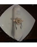 Bomboniera applicazione rosa in gesso